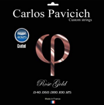 Carlos Pavicich Custom Strings, B5RG Rose Gold Double Alloy 40-125