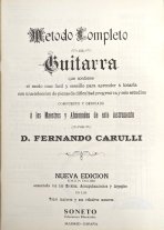 Carulli | Complete Guitar Method Spanish facsimile edition