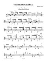 Cordero | Tres piezas carabenas for solo guitar