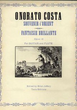 Costa | Souvenir d'Orient ou Fantaisie Brillante, op. 12, for flute and guitar - Paperbound