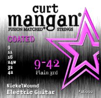 Curt Mangan 16002 Coated Nickel Wound Electric Guitar, 9-42