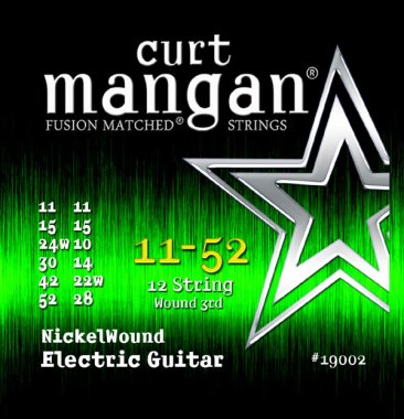 Curt Mangan 19002 12-String Medium Nickel Wound Guitar String Set, 11-52