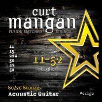 Curt Mangan 21152 80/20 Bronze Acoustic Guitar, 11-52