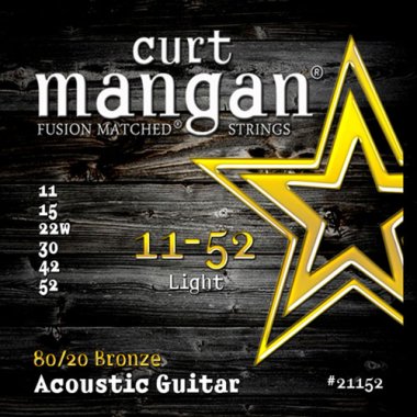 Curt Mangan 21152 80/20 Bronze Acoustic Guitar, 11-52