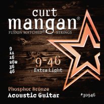 Curt Mangan 30946 Phosphor Bronze Acoustic Guitar, 9-46