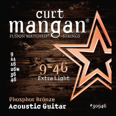 Curt Mangan 30946 Phosphor Bronze Acoustic Guitar, 9-46
