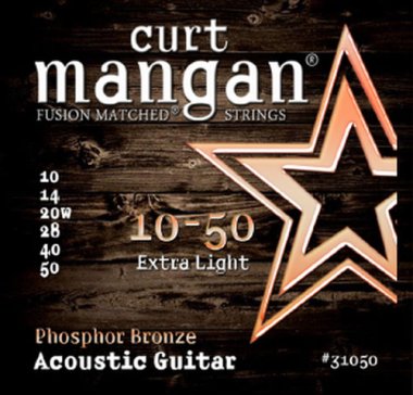 Curt Mangan 31050 Phosphor Bronze Acoustic Guitar, 10-50