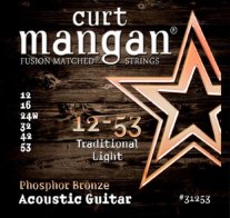 Curt Mangan 31253 Phosphor Bronze Acoustic Guitar, 12-53