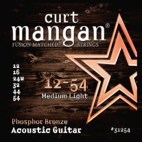 Curt Mangan 31254 Phosphor Bronze Acoustic Guitar, 12-54