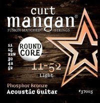 Curt Mangan 37003 Round Core Phosphor Bronze Acoustic Guitar, Light 11-52