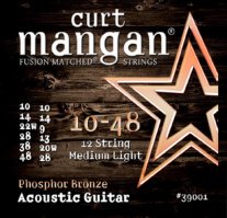 Curt Mangan 39001 Phosphor Bronze 12- String guitar, 10-48 Med Light