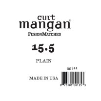 Curt Mangan Plain Steel Single Guitar String, Ball End .0155