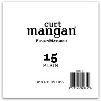 Curt Mangan Plain Steel Single Guitar String, Ball End .015