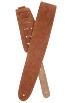 D'Addario 2.5 inch Deluxe Super Suede/Leather Guitar Strap - Honey