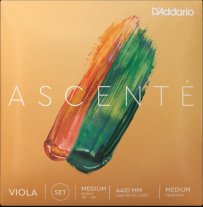 D'Addario Ascenté Viola String Set A410 MM, Med Scale, Medium Tension