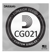 D'Addario Chrome Flatwound CG021 XL .021 inches (.53 mm) Single String