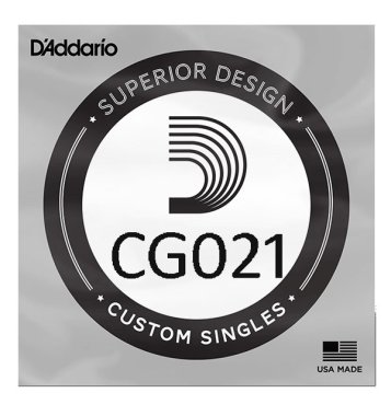 D'Addario Chrome Flatwound CG021 XL .021 inches (.53 mm) Single String