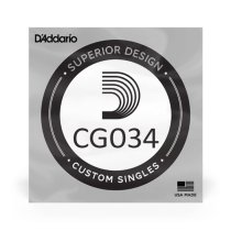 D'Addario Chrome Flatwound CG034 XL .034 inches (.86 mm) Single String