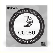 D'Addario Chrome Flatwound CG080 XL .080 inches 2.03 mm Single String