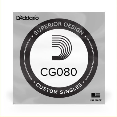 D'Addario Chrome Flatwound CG080 XL .080 inches 2.03 mm Single String