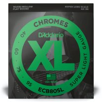D'Addario Chromes ECB80SL Flatwound, Super Light Gauge (40 - 95)