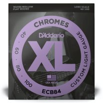 D'Addario Chromes ECB84 Flatwound, Custom Light (40 - 100), Full Set