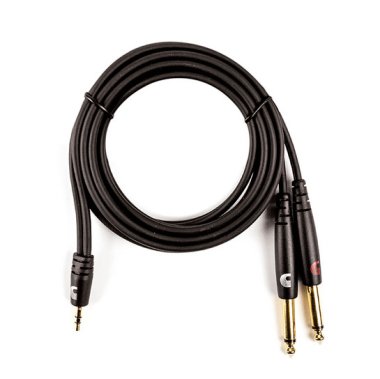 D'Addario Custom Series 1/8” to Dual 1/4” Audio Cables