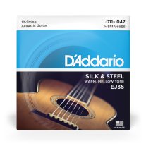D'Addario EJ35 Silk & Steel Acoustic Guitar Strings 12-String, 11-47
