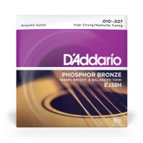 D'Addario EJ38H High Strung Nashville Tuning Phosphor Bronze 10-27