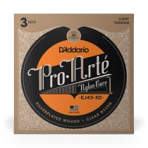 D'Addario EJ43-3D Pro Arte LT Classical Guitar Strings, 3 Full Sets