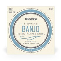D'Addario EJ60 5-String Banjo Nickel Wound Light Gauge 9-20
