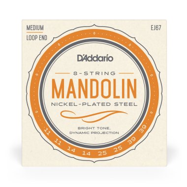 D'Addario EJ67 Nickel Wound Mandolin Strings, Medium 11-39 Elec/Acous