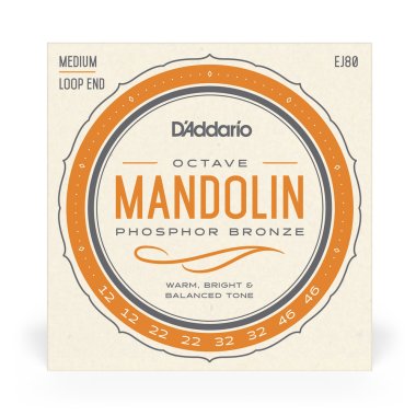 D'Addario EJ80 Phosphor Bronze Mandolin Strings, OCTAVE Mandolin 12-46