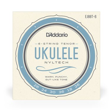 D'Addario EJ88T-6 Nyltech Ukulele, 6-string Tenor