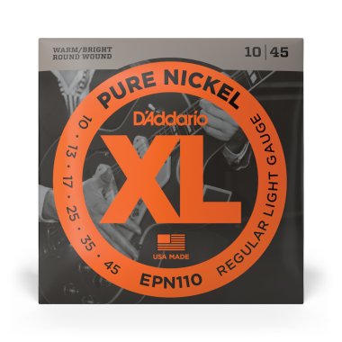 D'Addario EPN110 Pure Nickel, Regular Light, 10-45