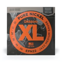D'Addario EPN22 Pure Nickel Electric Jazz Medium 13-56