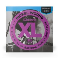 D'Addario EXL120-8 XL, 8 String Nickel Electric Guitar Strings 9-65