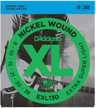 D'Addario EXL130 XL Extra Super Light Electric Guitar Strings 8-38