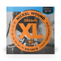 D'Addario EXL140-8 XL Nickel Wound Electric Guitar Light/Heavy 10-74