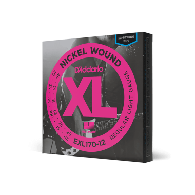D'Addario EXL170-12 Nickel Wound 12-String Bass Light, 18-45