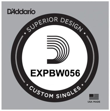 D'Addario EXPBW056 80/20 Bronze Acoustic String, .056 gauge, Single