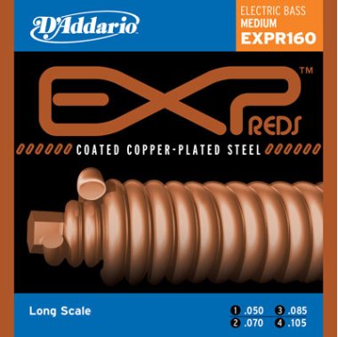 D'Addario EXPR160 Reds Coated Copper Electric Bass (50-105)