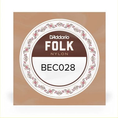 D'Addario Folk Nylon BEC028 1st string (e), normal tension .028