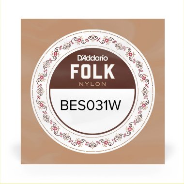 D'Addario Folk Nylon BES031W 4th string (D), normal tension .031
