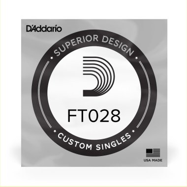 D'Addario FT028 Flat Top Phosphor Bronze Acoustic .028 Single