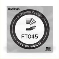 D'Addario FT045 Flat Top Phosphor Bronze Acoustic .045 Single