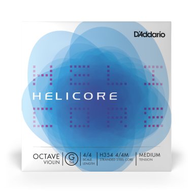 D'Addario Helicore Octave Violin G String, 4/4 Scale Ball End Medium