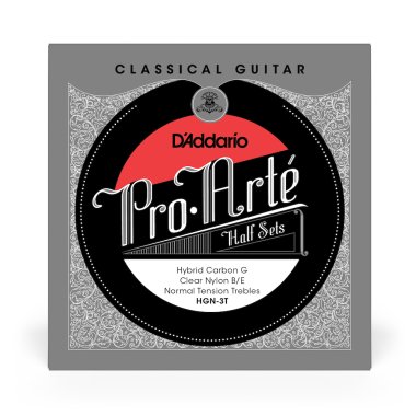 D'Addario Hybrid Carbon G Clear Nylon B/E NT Guitar Strings Treble Set
