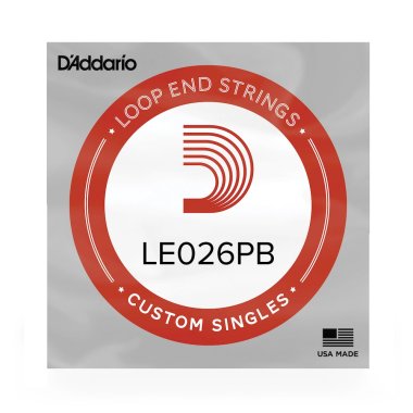D'Addario LE026PB Phosphor Bronze Loop End .026 gauge, Single String