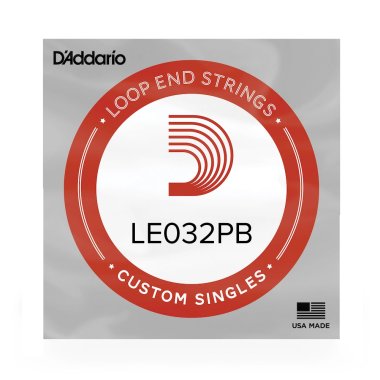 D'Addario LE032PB Phosphor Bronze Loop End .032 gauge, Single String